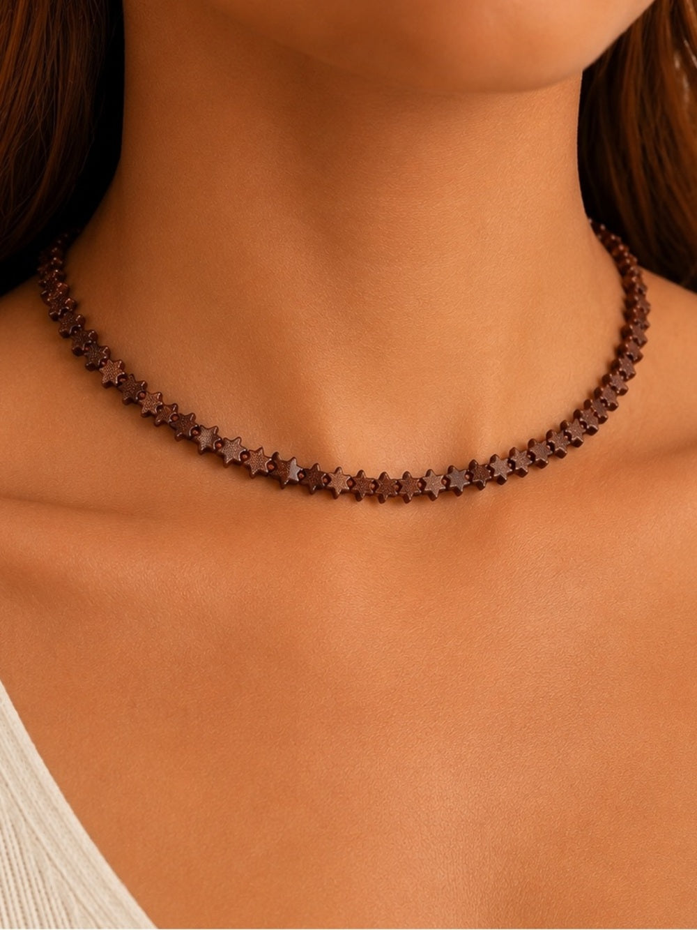 Goldstone Star Beaded Necklace - Made to Order