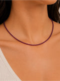 Ruby Mini Beaded Necklace - Made to Order