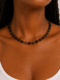 Ice Obsidian Clover Beaded Necklace - Made to Order