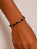 Ice Obsidian Clover Beaded Bracelet/Anklet - Made to Order