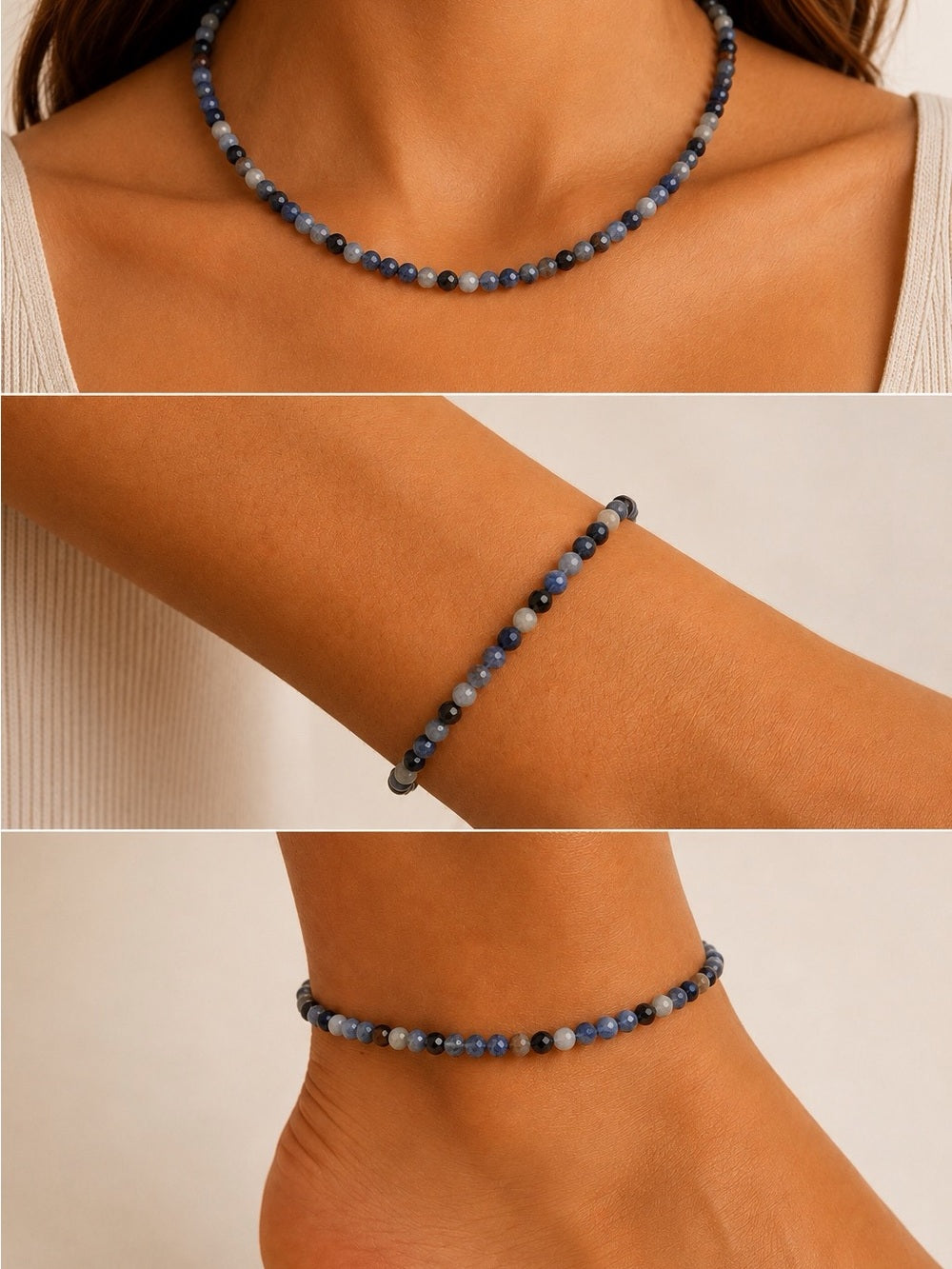 Sodalite Beaded Necklace - Made to Order