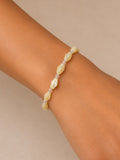 Mother of Pearl Faceted Lantern Beaded Bracelet/Anklet - Made to Order