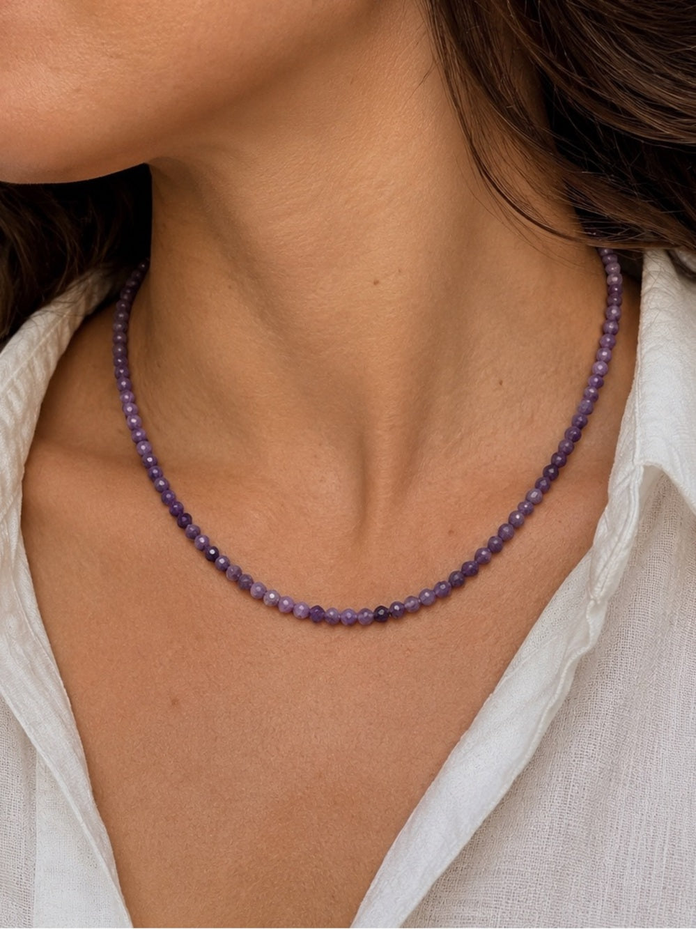 Charoite Beaded Necklace - Made to Order