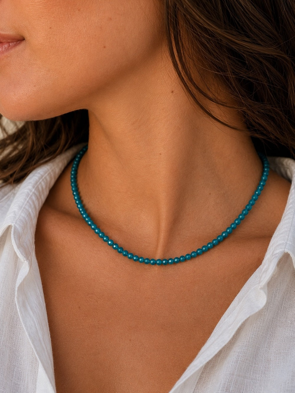 Apatite Beaded Necklace - Made to Order
