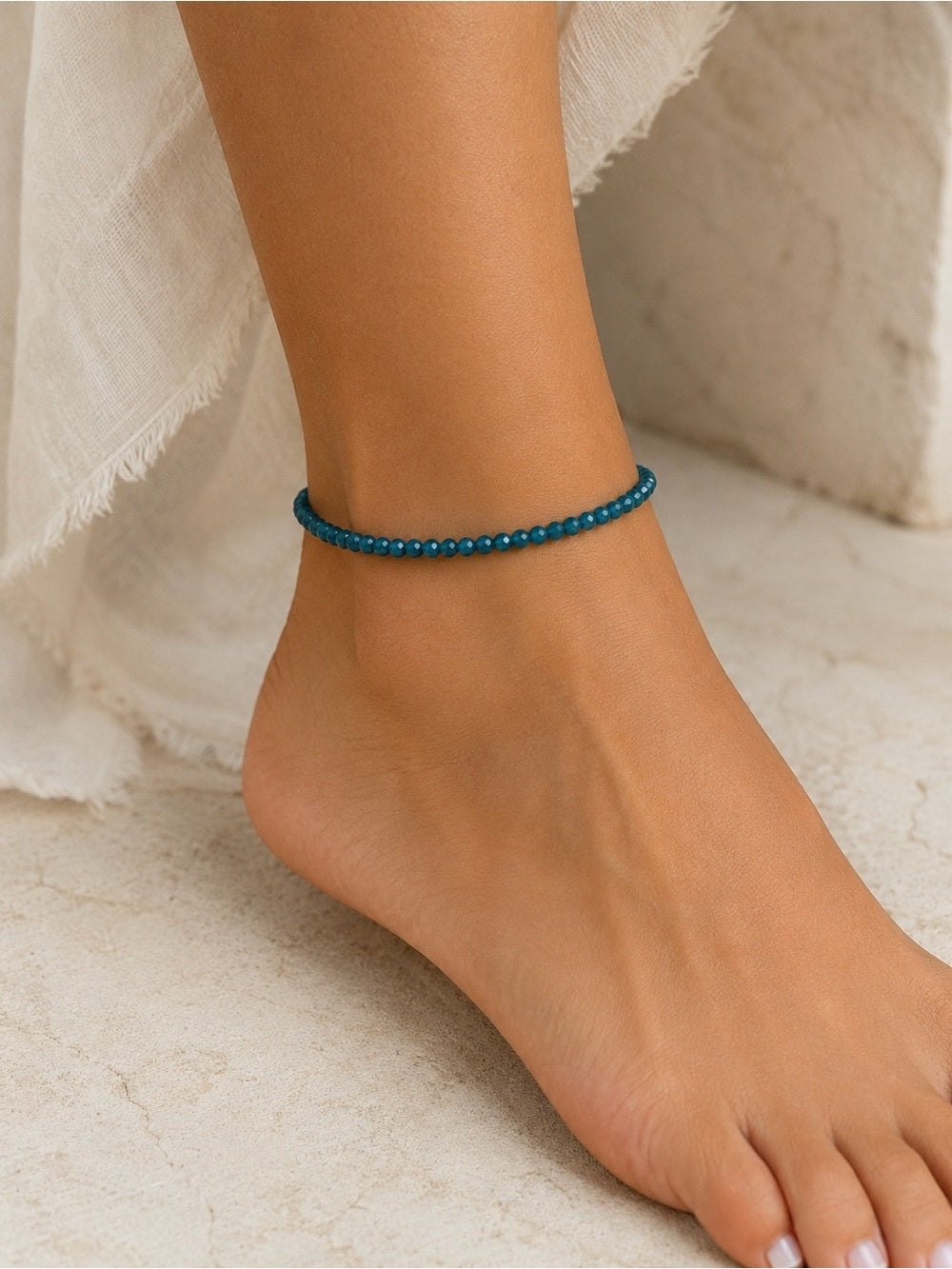 Apatite Beaded Bracelet/Anklet - Made to Order