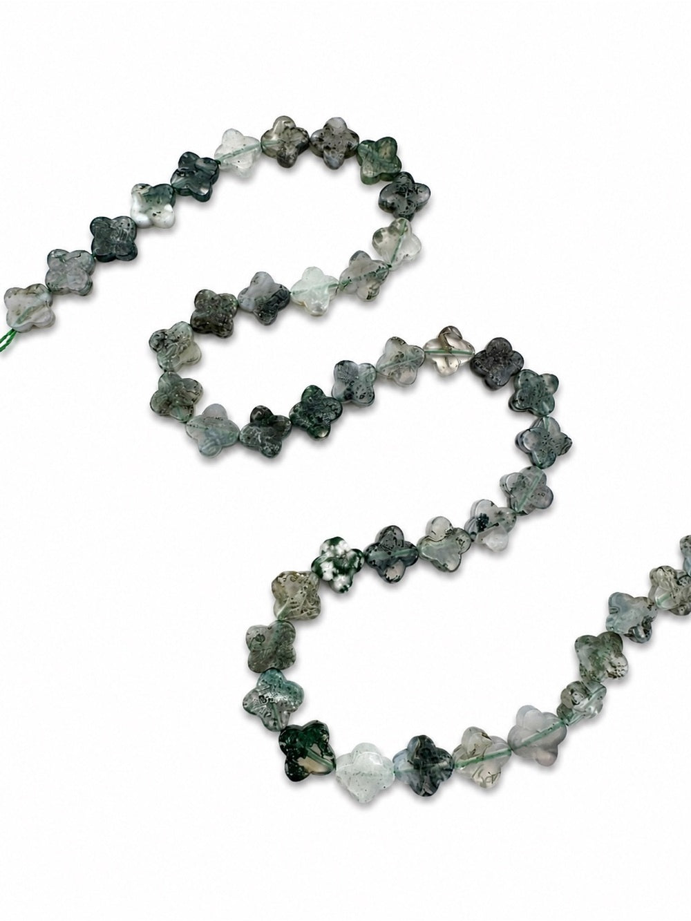 Moss Agate Beaded Bracelet/Anklet - Made to Order