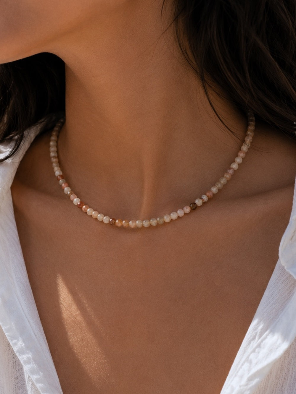 Natural Citrine Beaded Necklace - Made to Order