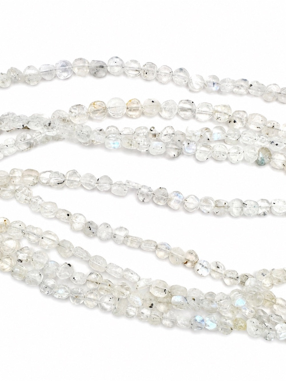 Moonstone Coin Beaded Bracelet/Anklet - Made to Order