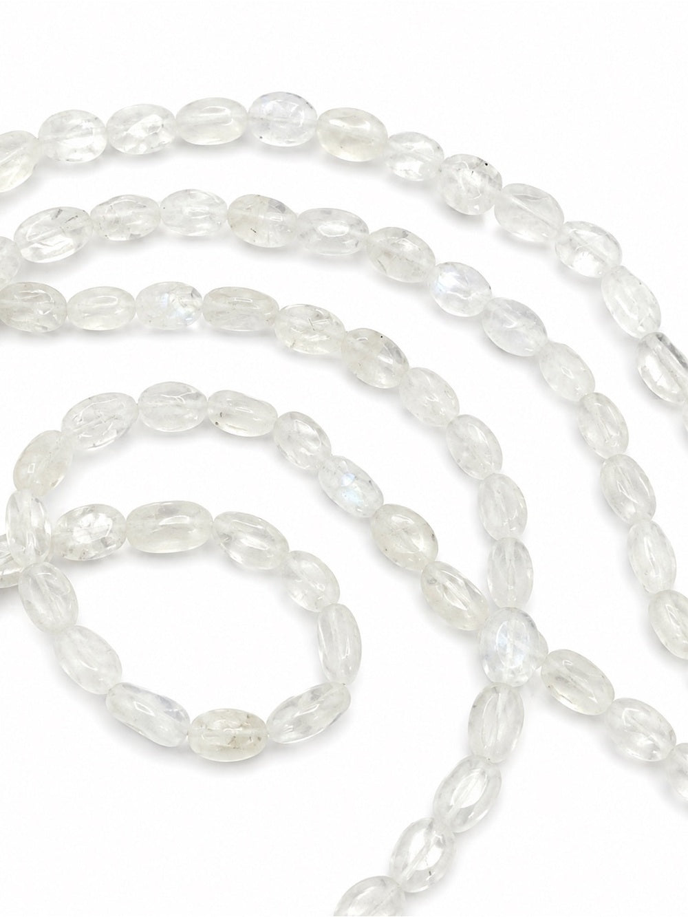 Moonstone Oval Beaded Necklace - Made to Order