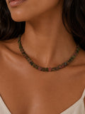 Unakite Heart Beaded Necklace - Made to Order