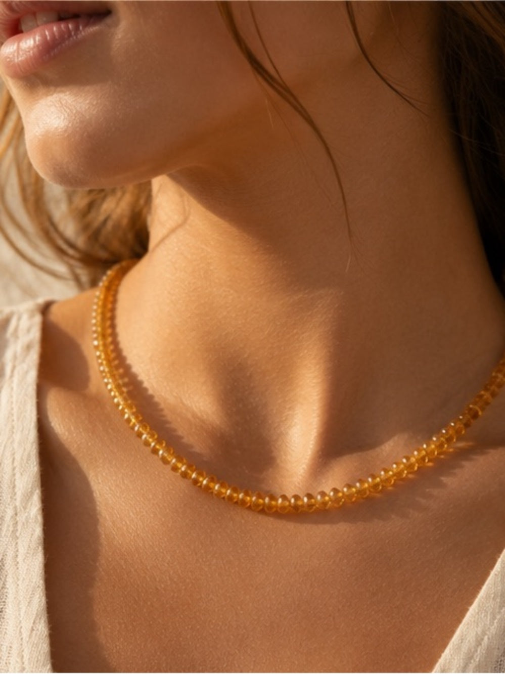 Citrine Rondelle Beaded Jewelry - Made to Order