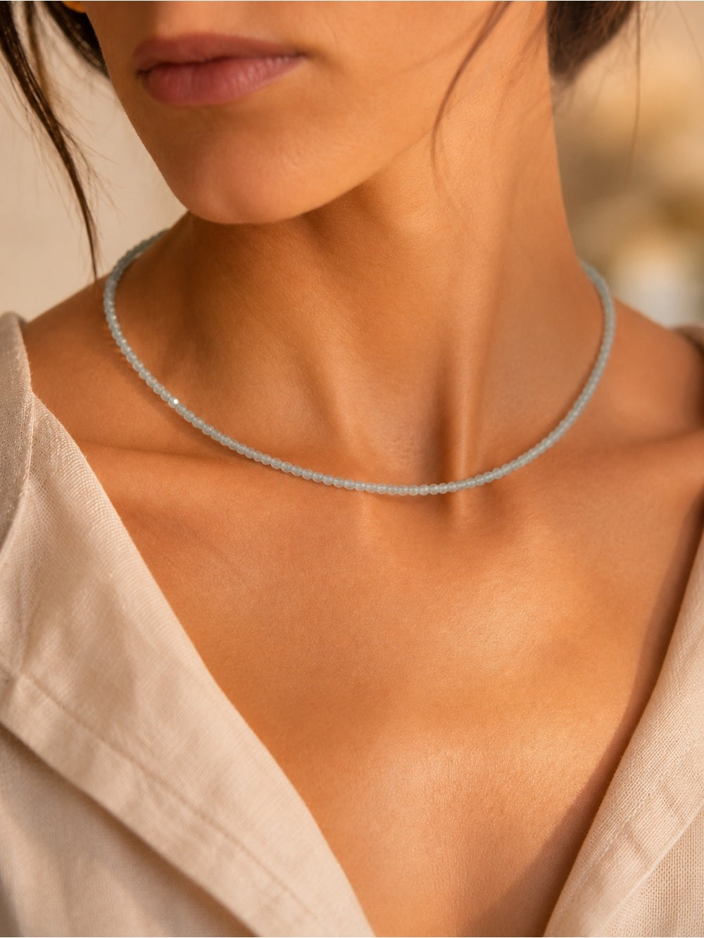 Aquamarine Beaded Jewelry - Made to Order
