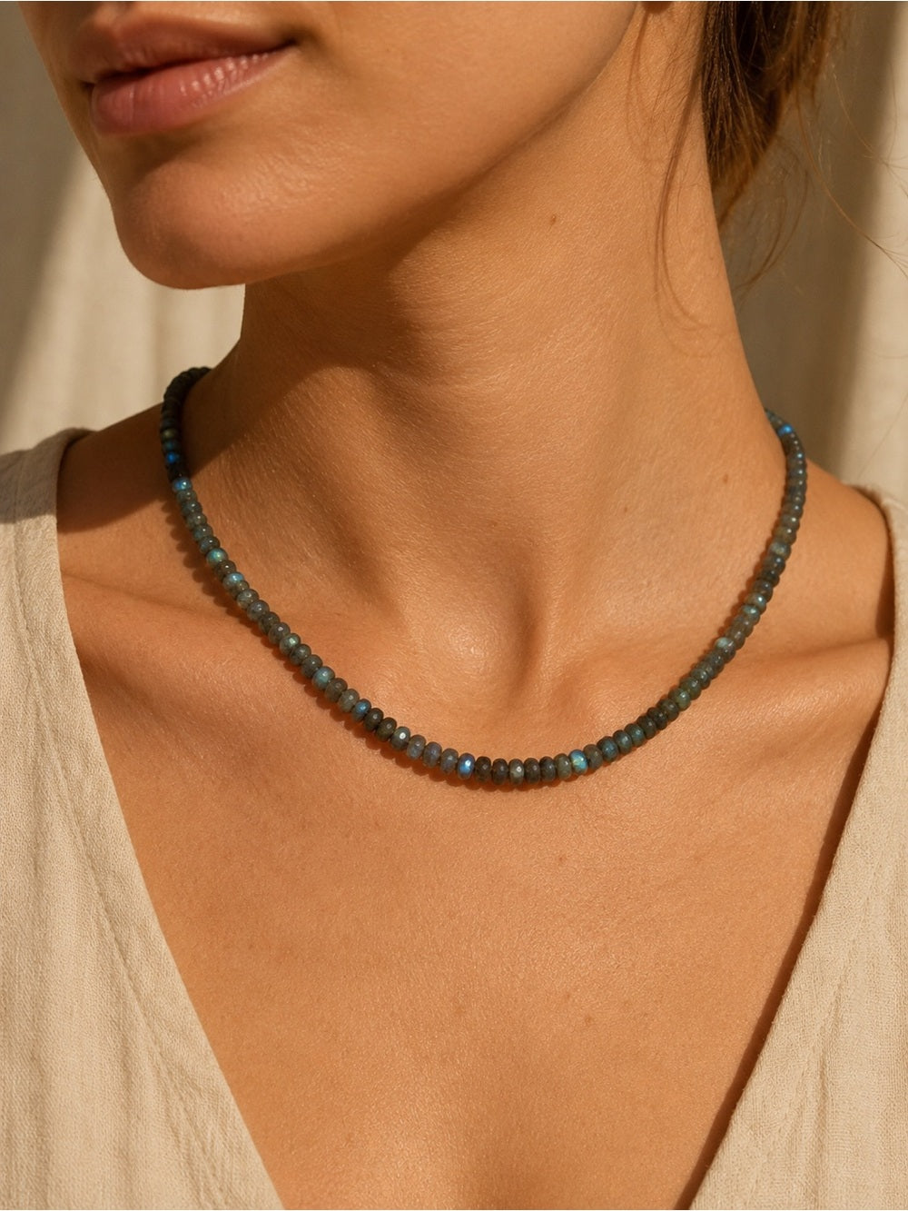 Labradorite Rondelle Beaded Jewelry - Made to Order
