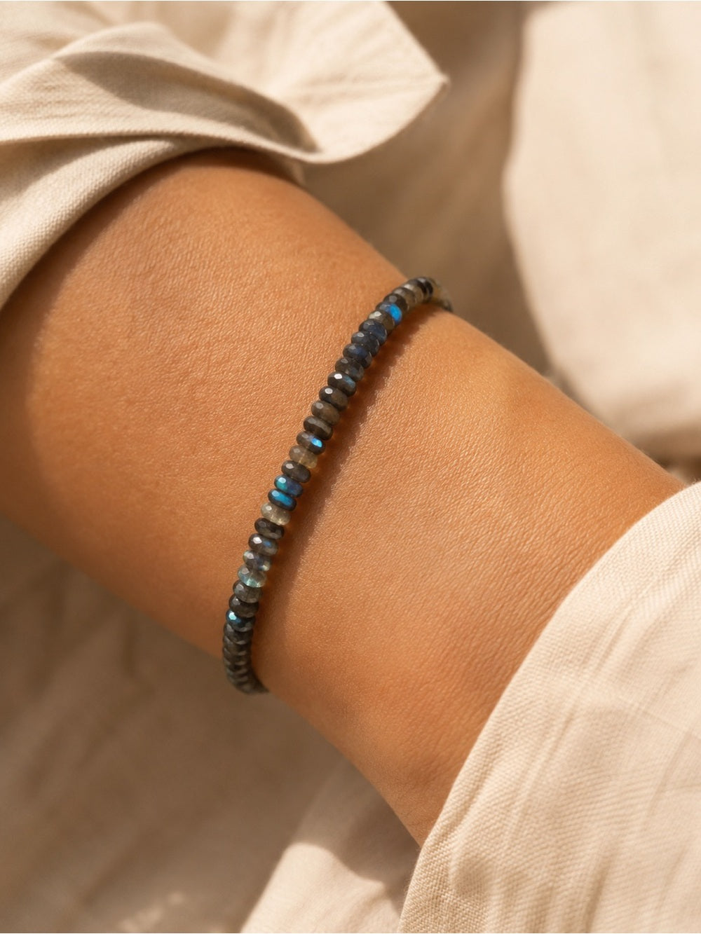Labradorite Rondelle Beaded Jewelry - Made to Order