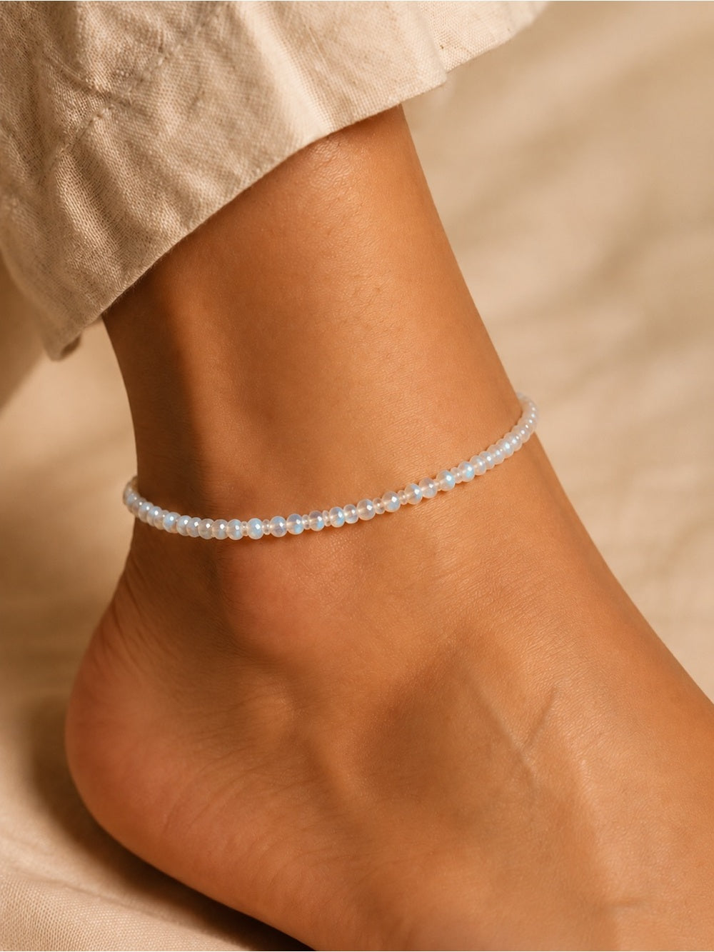 Moonstone Rondelle Beaded Jewelry - Made to Order