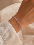 Moonstone Mini Rondelle Beaded Bracelet | Custom Made To Order