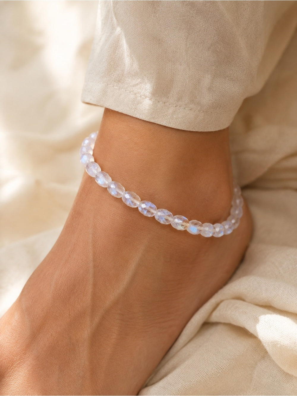 Rainbow Moonstone Faceted Beaded Jewelry - Made to Order