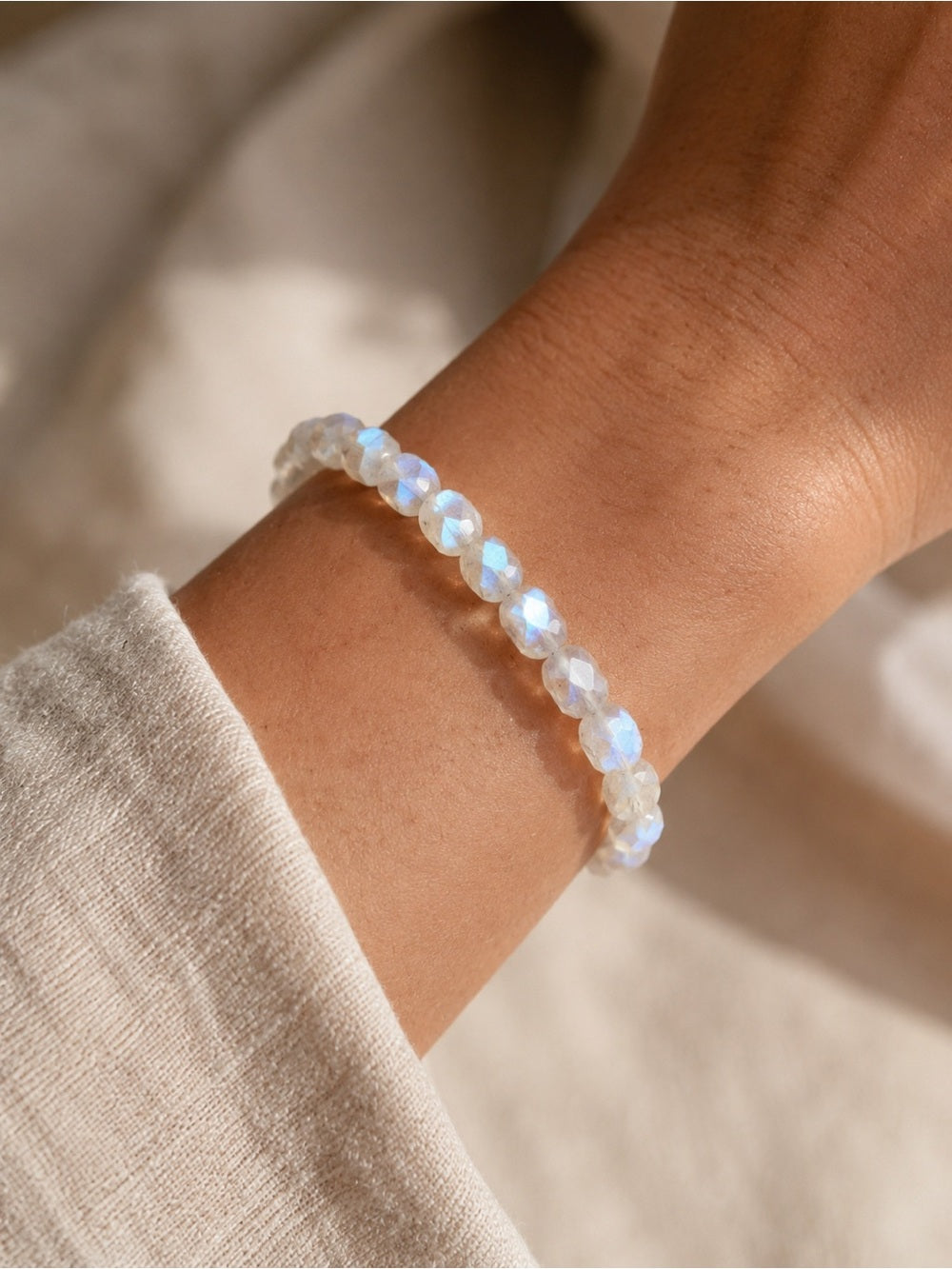 Rainbow Moonstone Faceted Beaded Jewelry - Made to Order