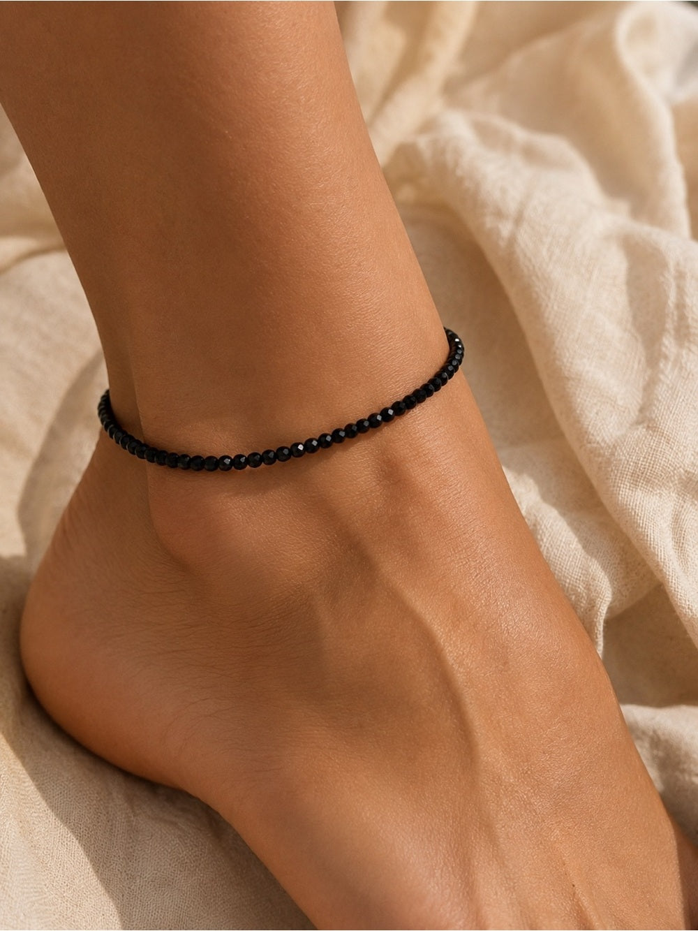 Black Spinel Faceted Cube Beaded Jewelry - Made to Order