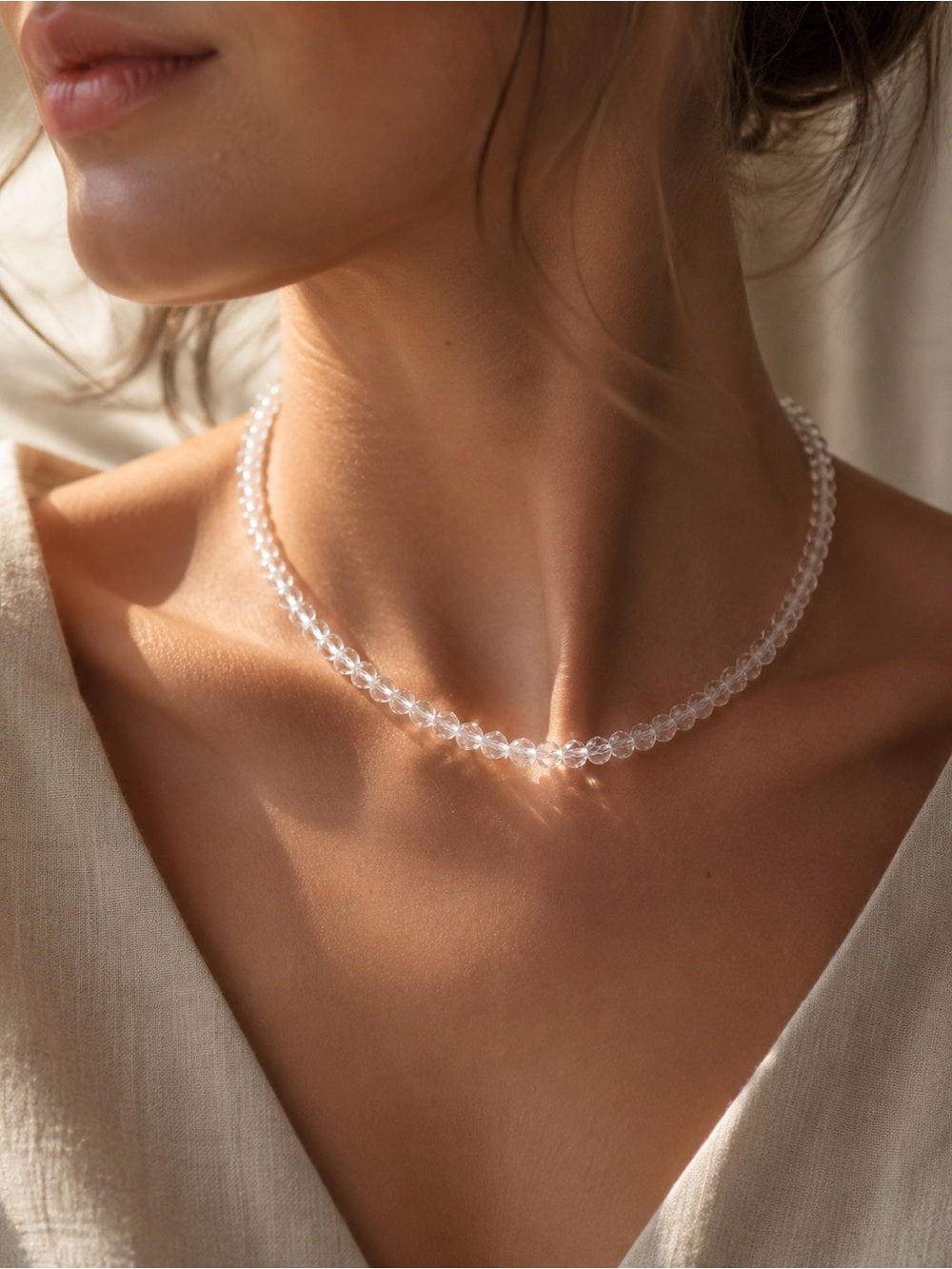 Clear Handblown Glass Beaded Jewelry - Made to Order