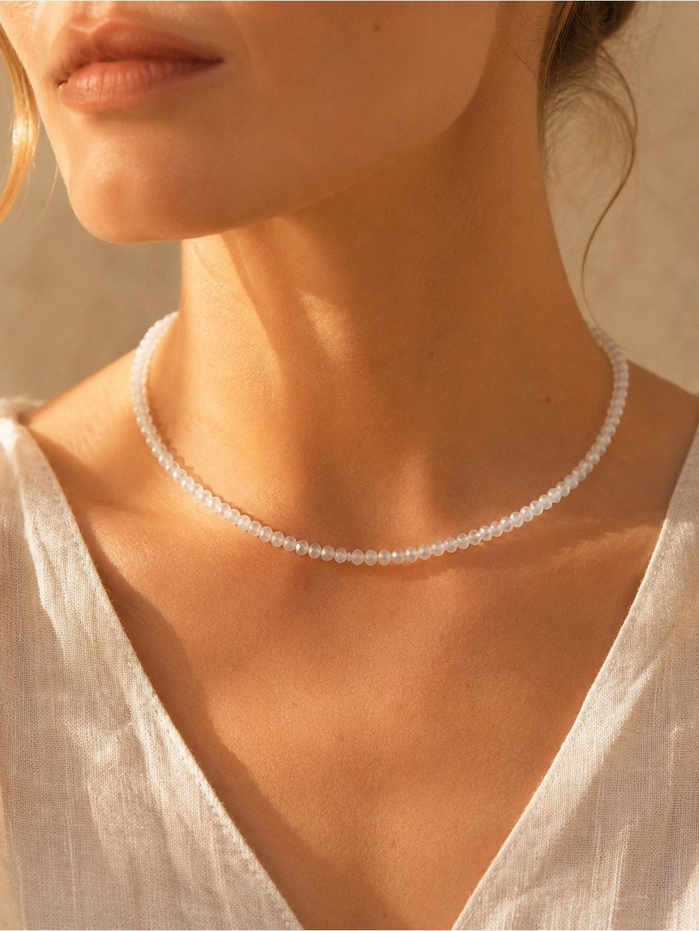Milky Handblown Glass Beaded Jewelry - Made to Order
