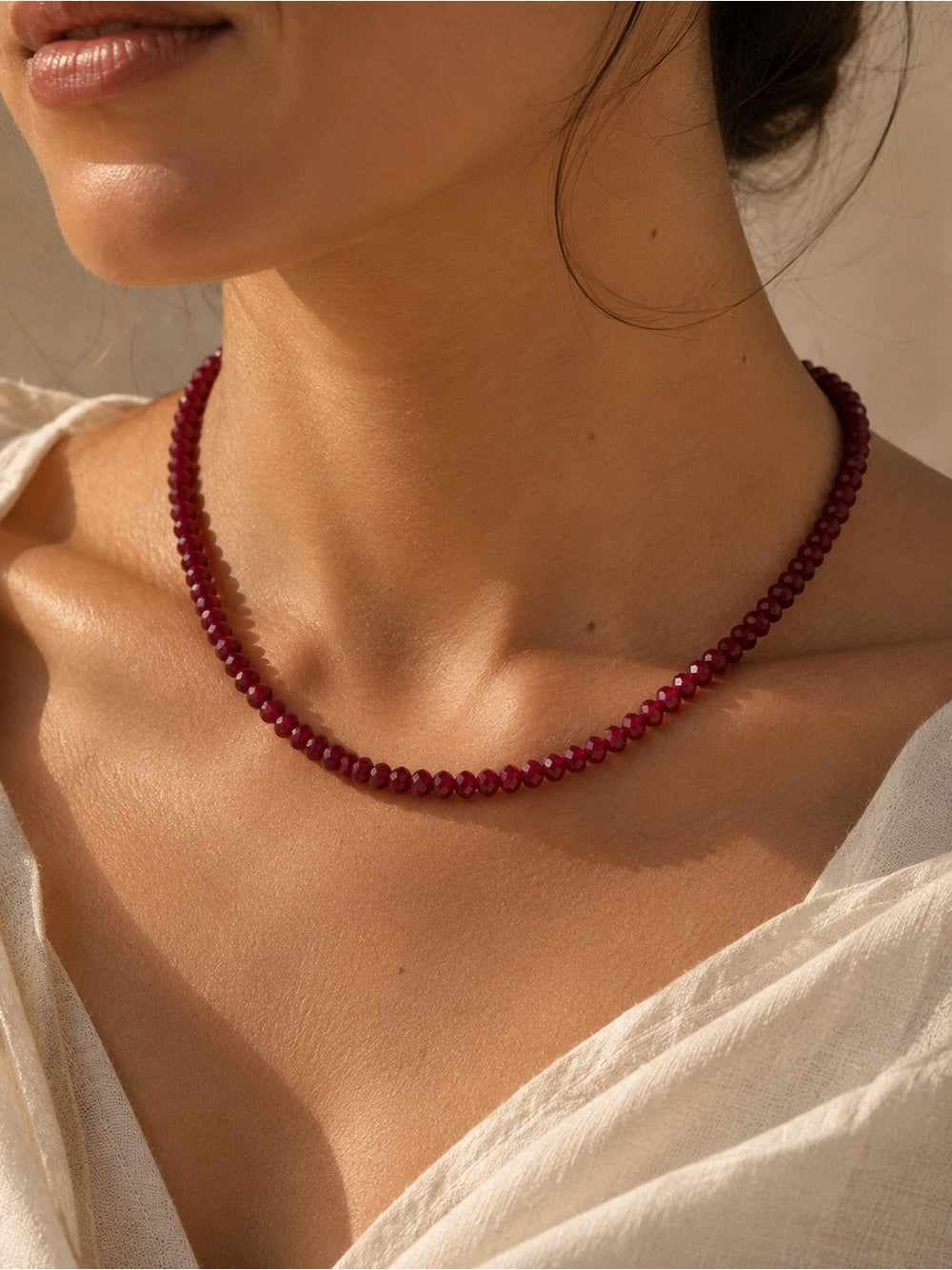 Burgundy Handblown Glass Beaded Jewelry - Made to Order