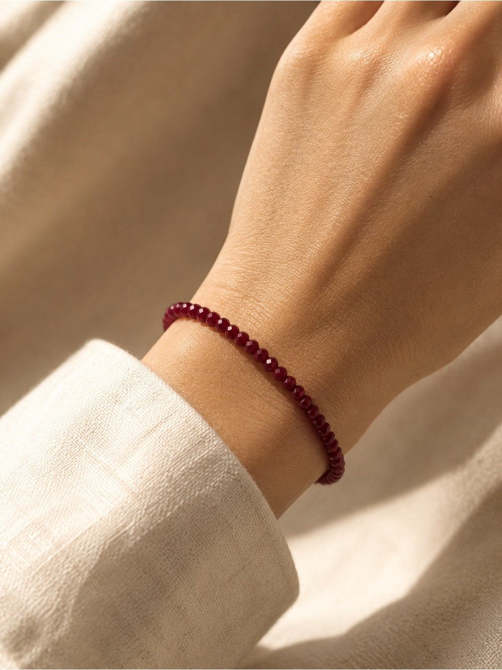 Burgundy Handblown Glass Beaded Jewelry - Made to Order