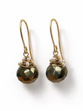 Pyrite Marcasite Gemstone Garden Earrings