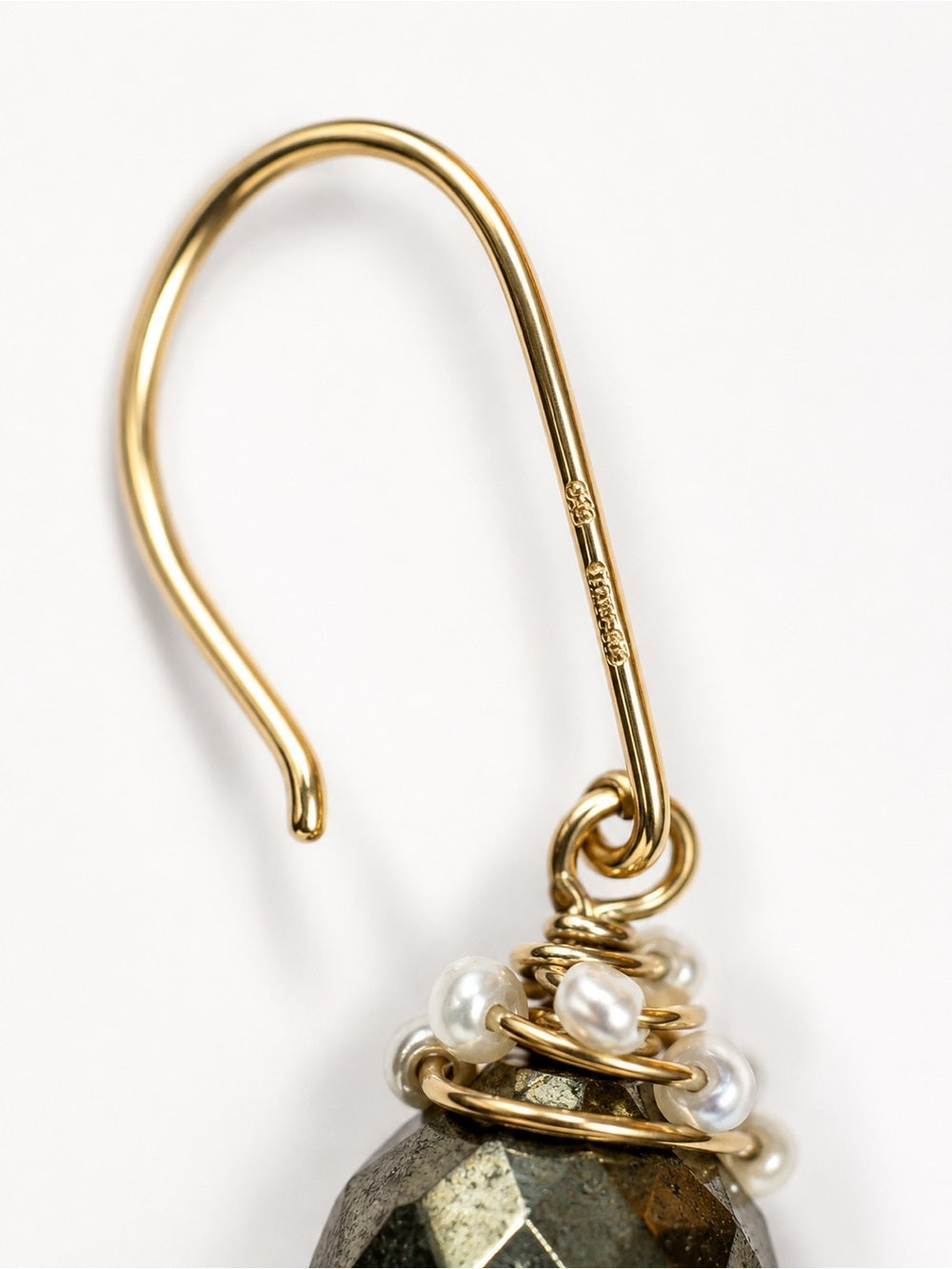 Pyrite Marcasite Gemstone Garden Earrings