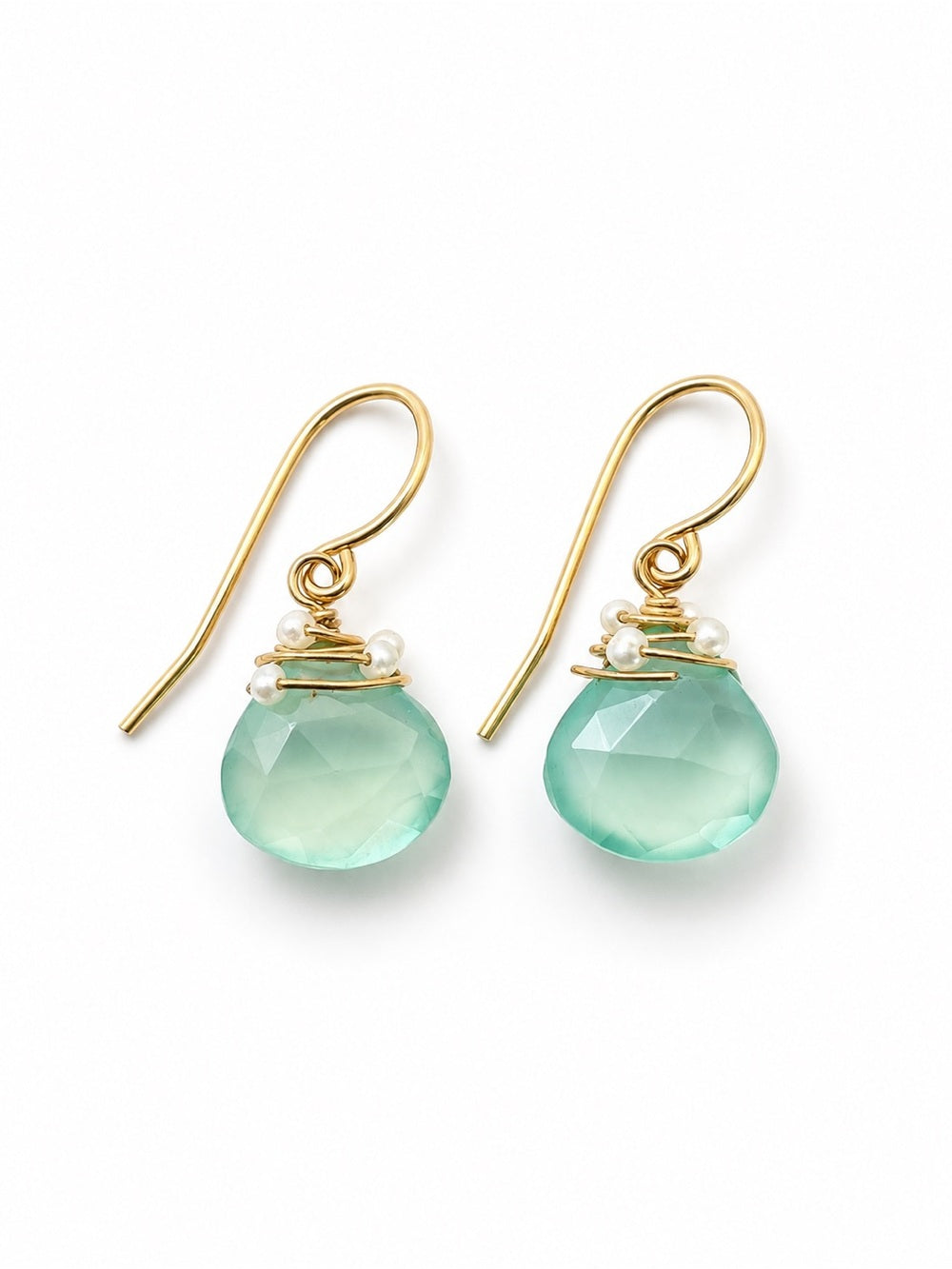 Aquamarine Gemstone Garden Earrings