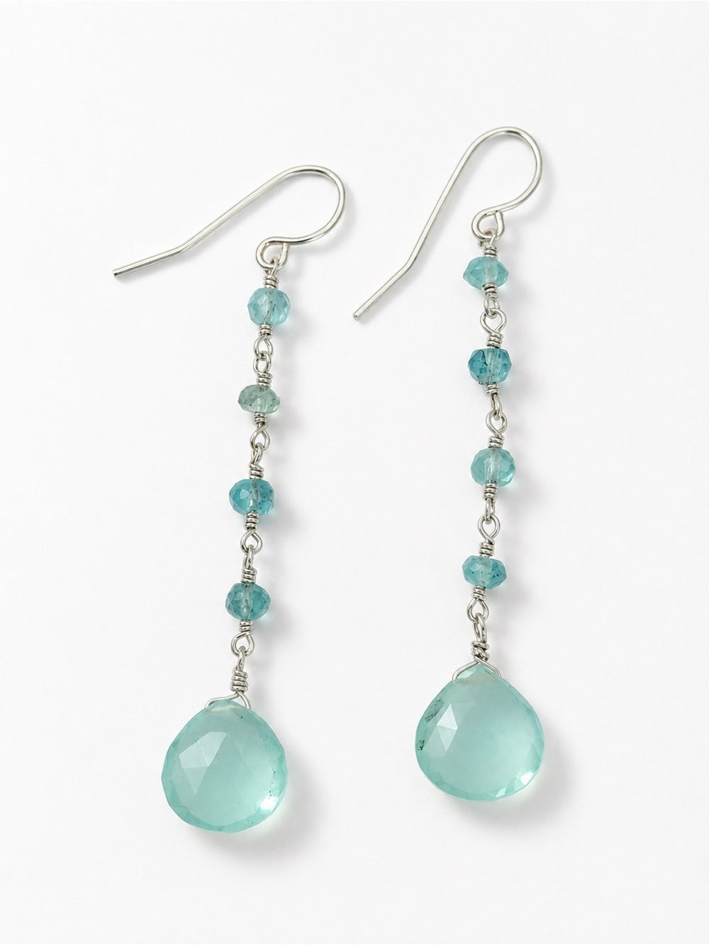 Aquamarine Drop Garden Earrings