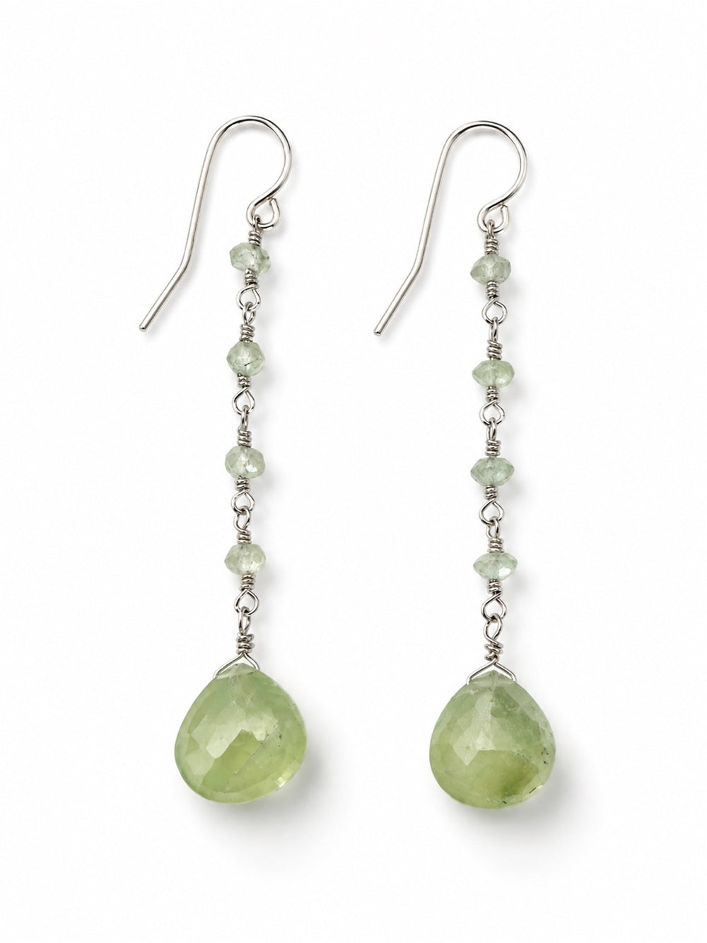 Prehnite Drop Garden Earrings