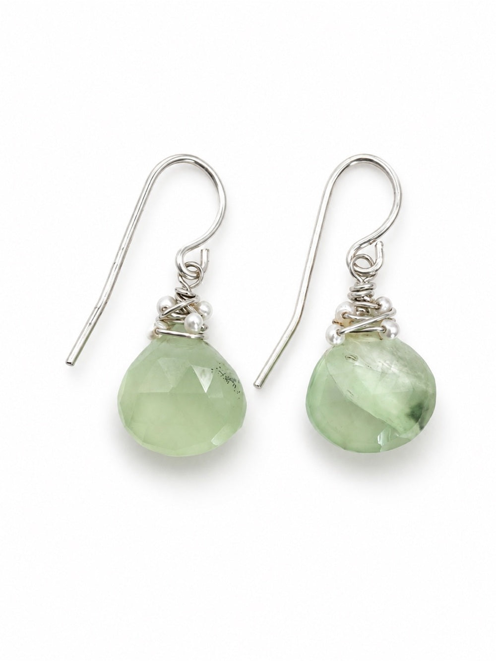 Prehnite Gemstone Garden Earrings