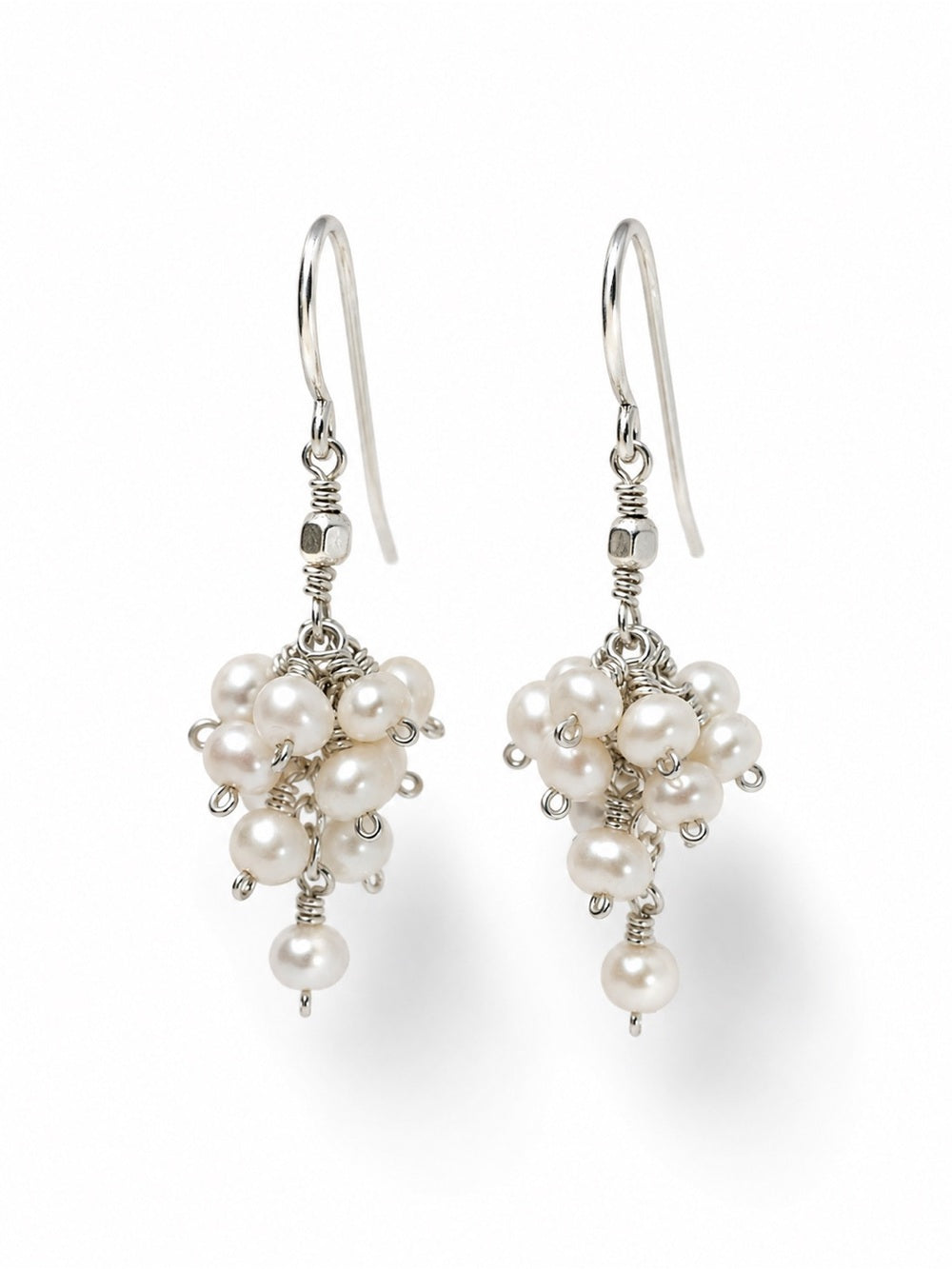 Babys Breath Pearl Garden Earrings