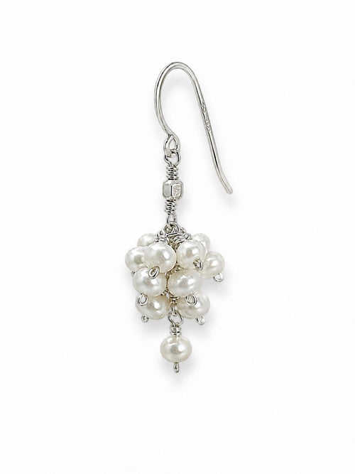 Babys Breath Pearl Garden Earrings