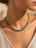Zambian Emerald Gradient Necklace - MADE TO ORDER