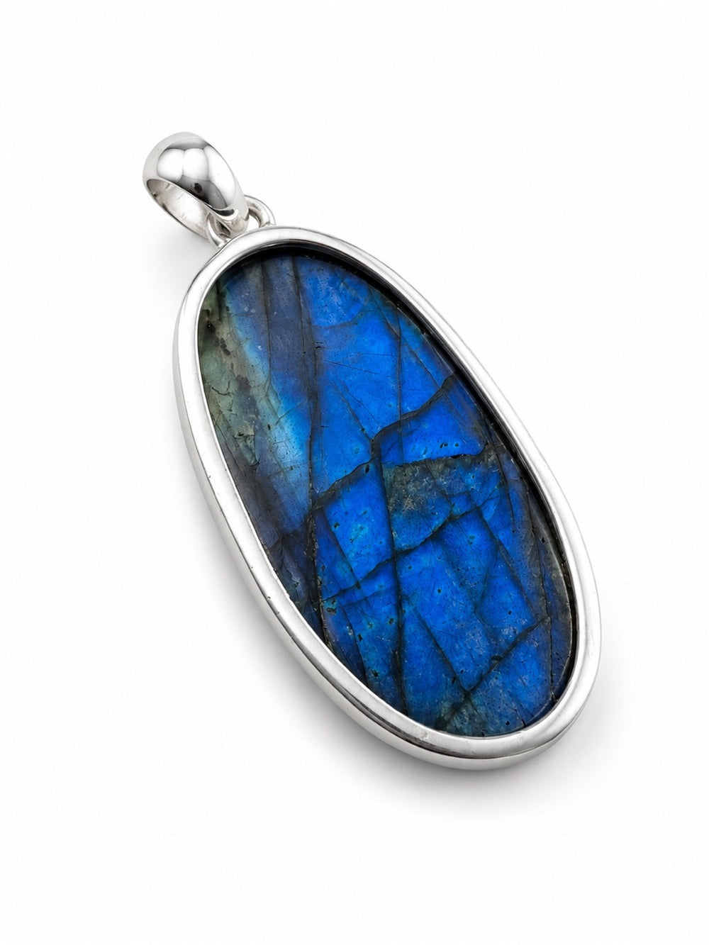 Blue Lightning Labradorite Pendant