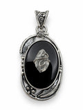 Herkimer Diamond Obsidian Handmade Turtle Pendant