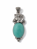 Amazonite Floral Turtle Pendant