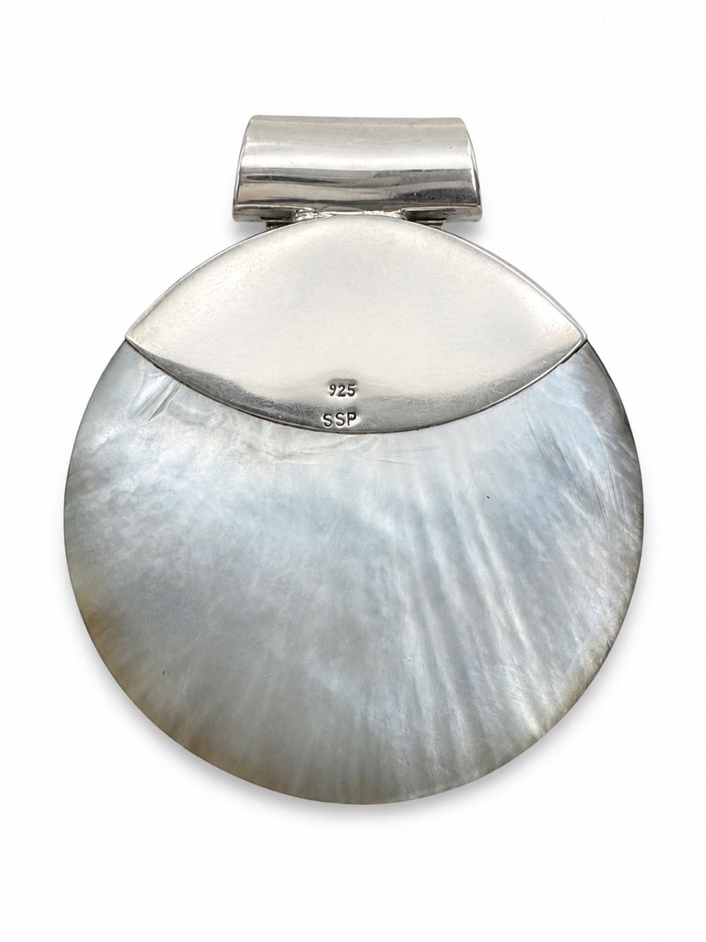 Mother of Pearl Shell Custom Disk Pendant