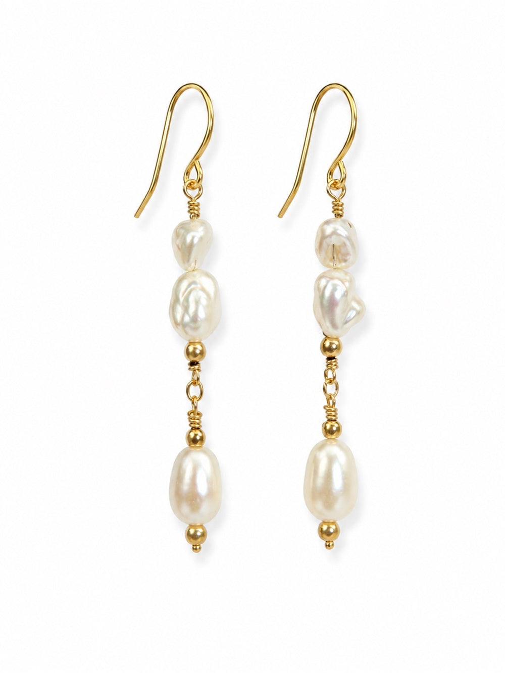 Organic Pearl Drop Earrings