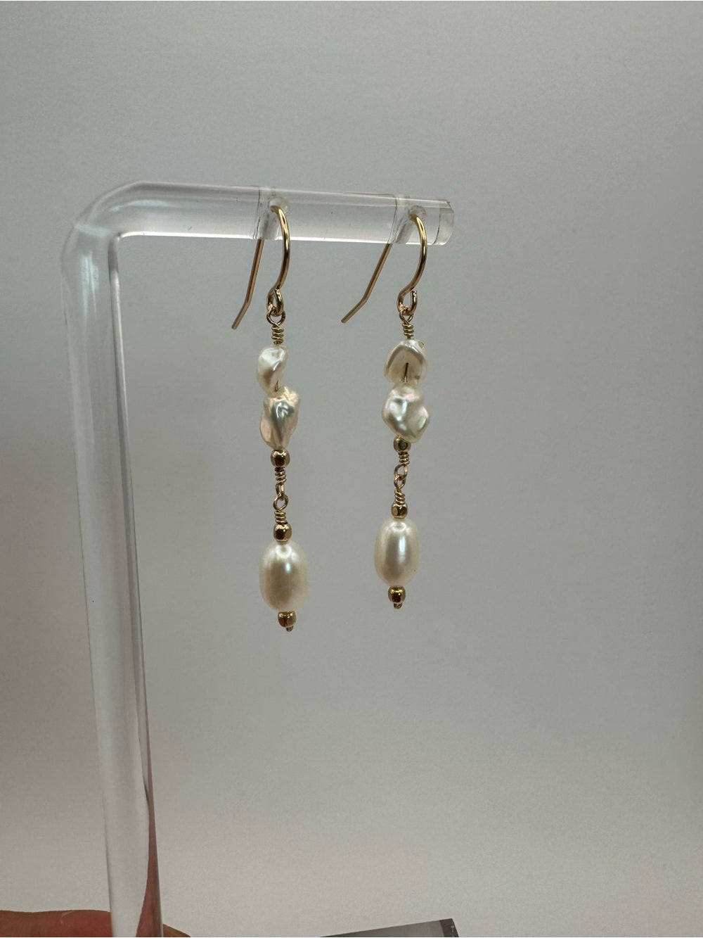 Organic Pearl Drop Earrings