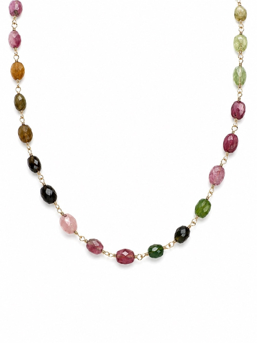 Rainbow Tourmaline Gemstone Necklace