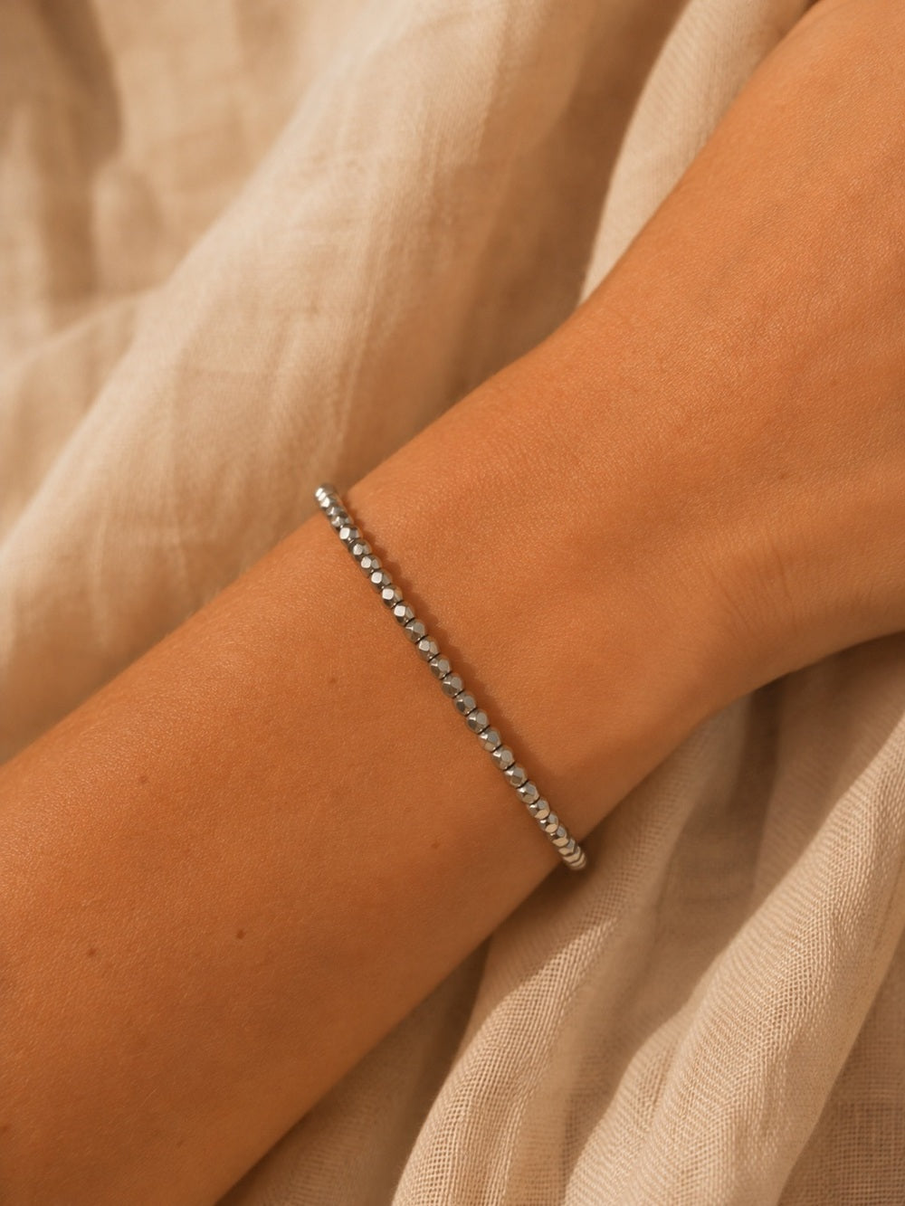Silver Faceted Custom Beaded Jewelry