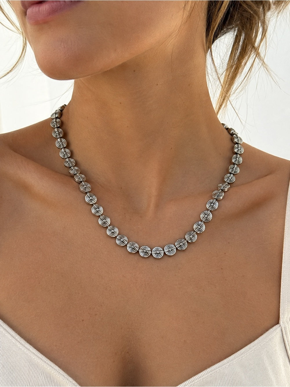 Silver Swirl Beaded Jewelry - Made to Order