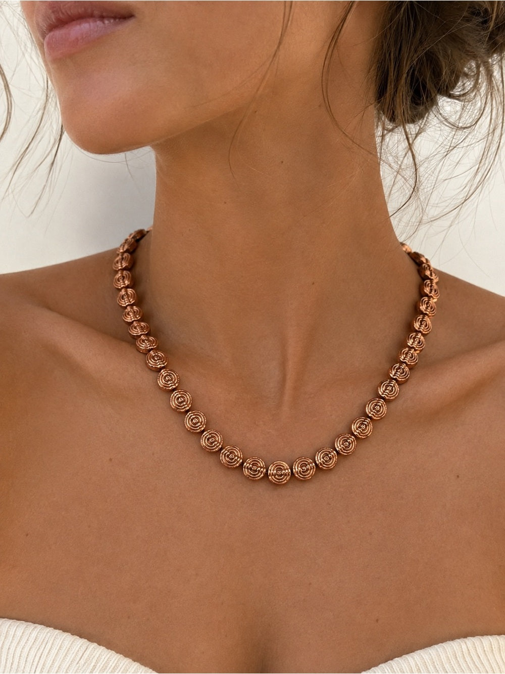 Copper Swirl Beaded Jewelry - Made to Order