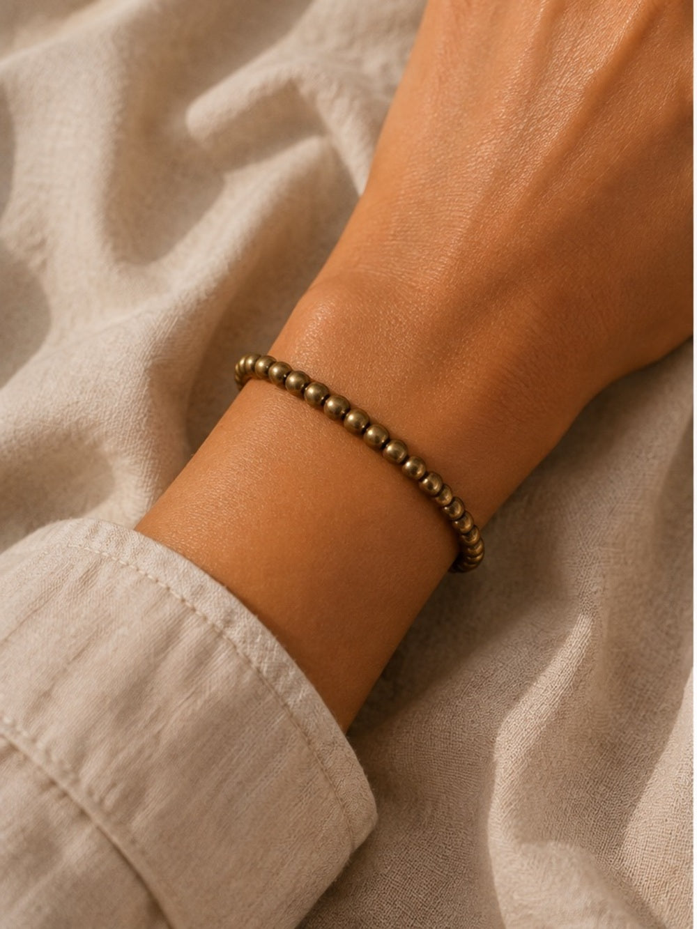 Round Gold Custom Beaded Jewelry
