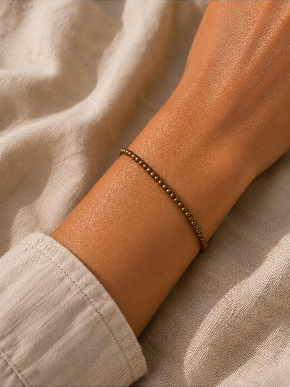 Small Round Gold Custom Beaded Jewelry