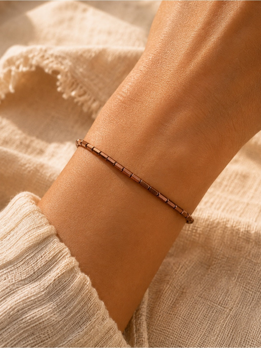 Copper Baguette Custom Beaded Jewelry