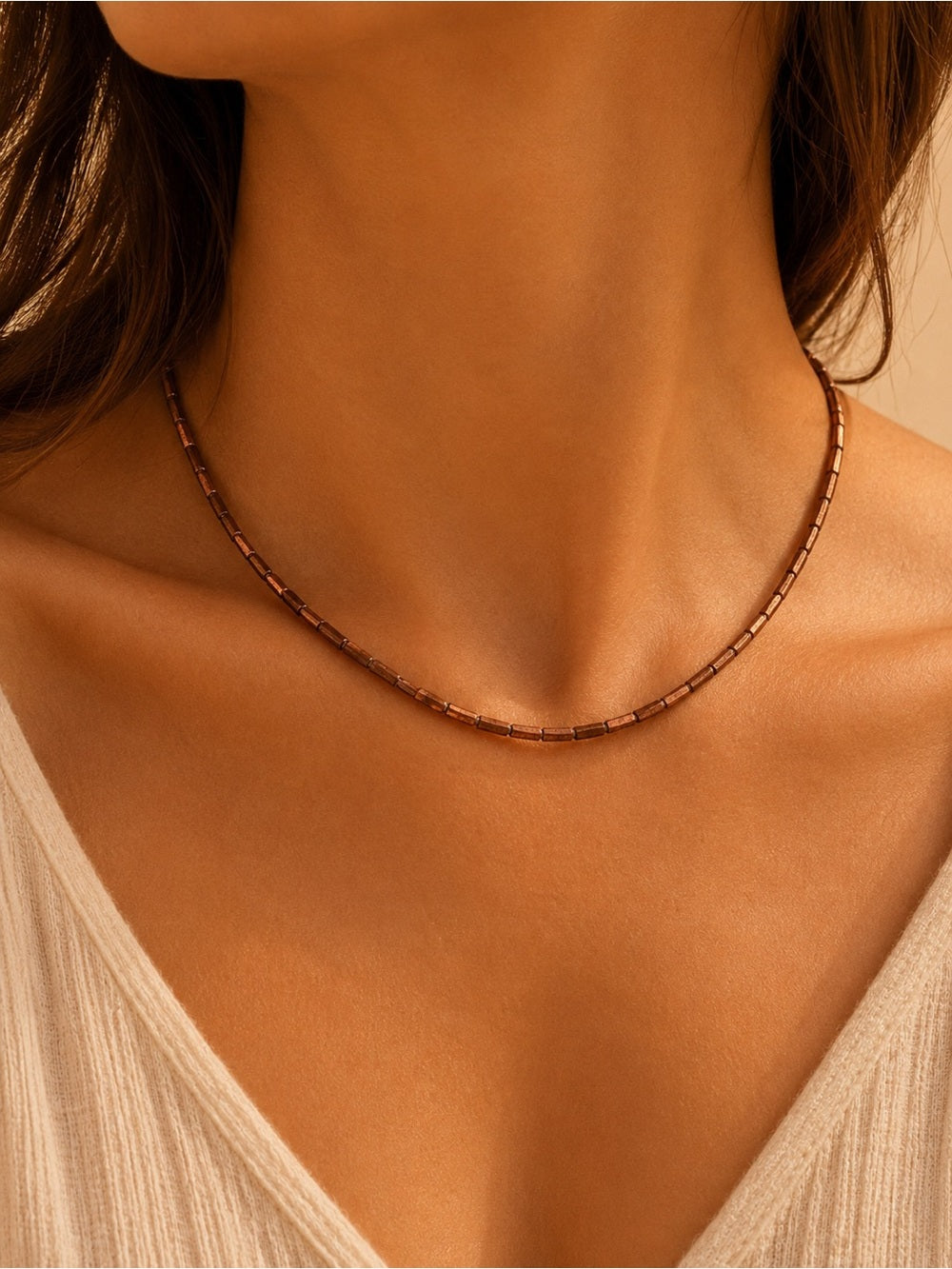 Copper Baguette Custom Beaded Jewelry